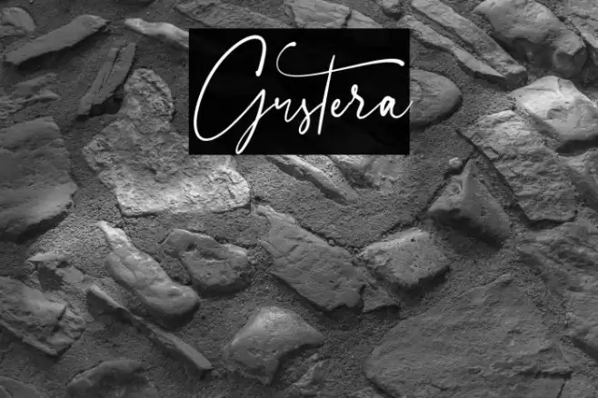 Gustera Font examples