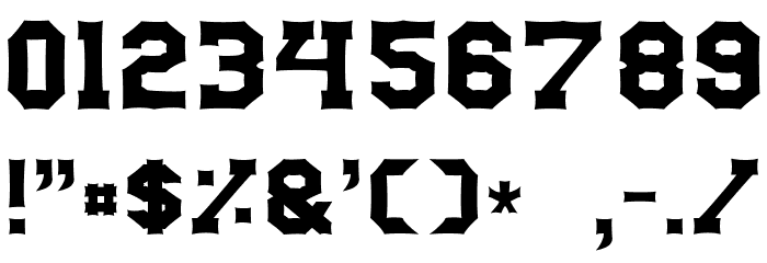 Gutcruncher Normal Font OTHER CHARS