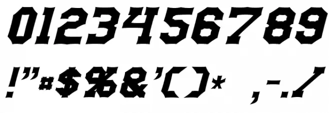 Gutcruncher Font OTHER CHARS