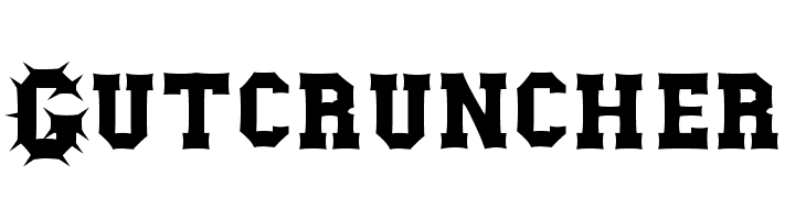 Gutcruncher  नि: शुल्क फ़ॉन्ट्स डाउनलोड