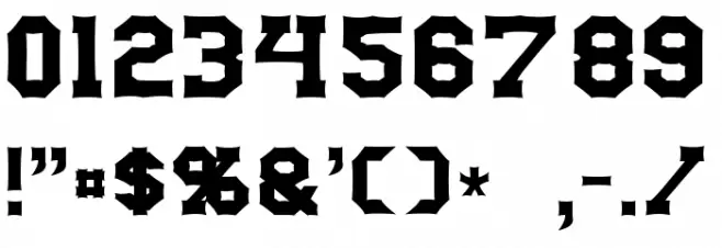 Gutcruncher Font OTHER CHARS