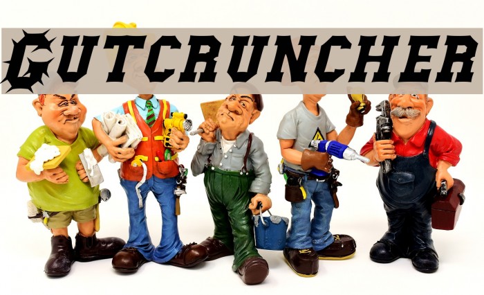 Gutcruncher Fonte examples