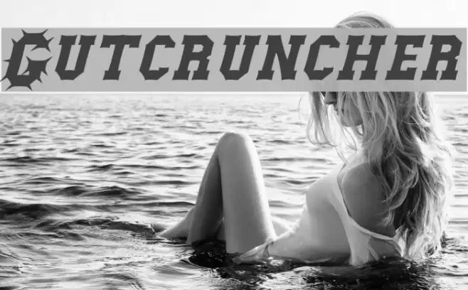 Gutcruncher Font examples