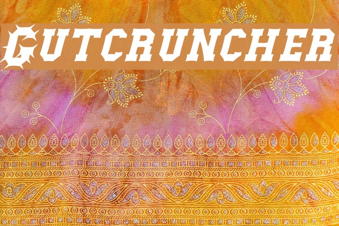 Gutcruncher Fonte examples
