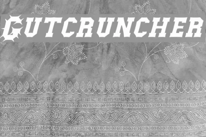 Gutcruncher Font examples