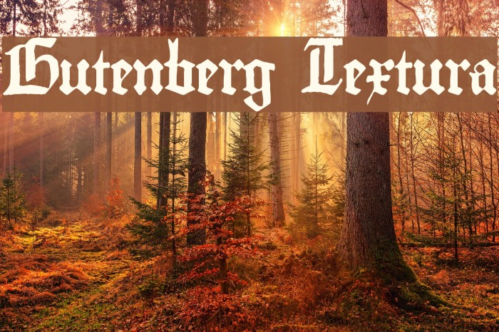 Gutenberg Textura Font examples