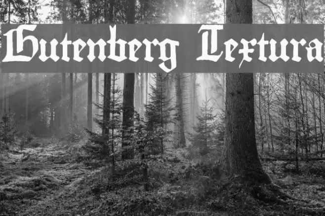 Gutenberg Textura Fuentes examples