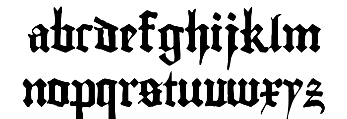 Gutenberg Textura Font LOWERCASE