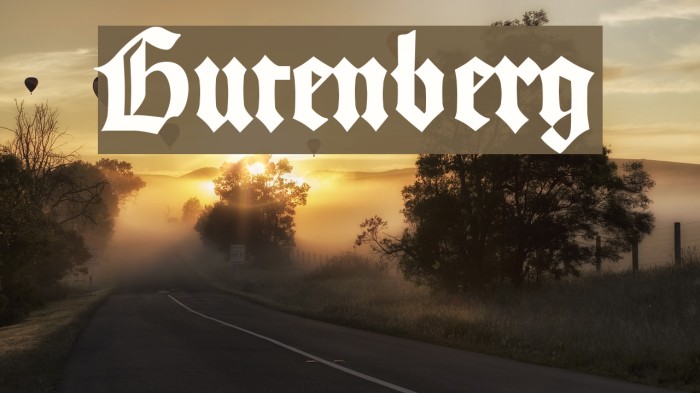Gutenberg Fonte examples