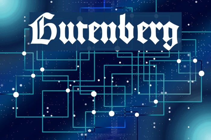Gutenberg Fonte examples