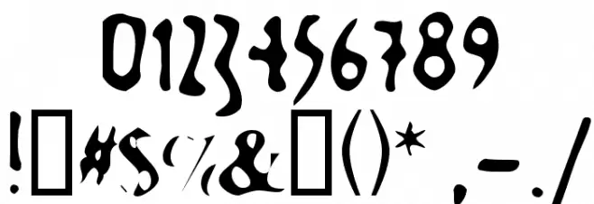 GutenbergsGhostypes フォント その他の文字