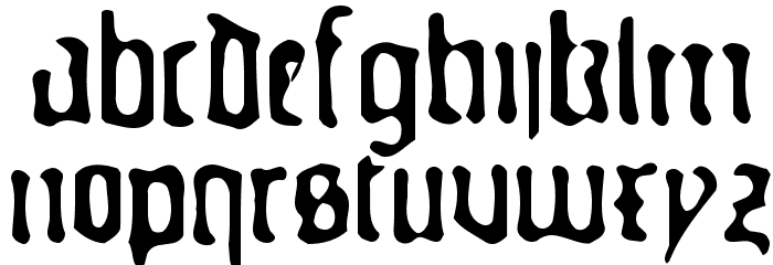 GutenbergsGhostypes フォント 小文字