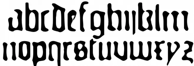 GutenbergsGhostypes フォント 小文字