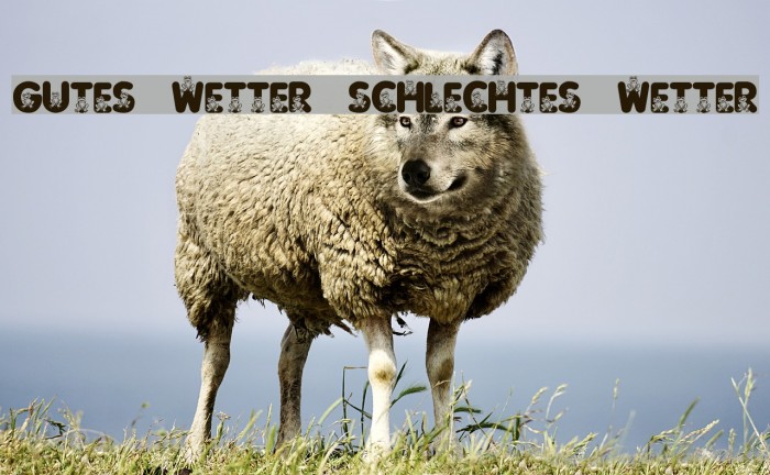 Gutes Wetter, schlechtes Wetter Font examples