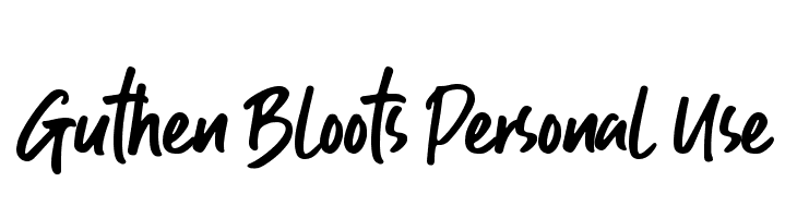 Guthen Bloots Personal Use Font