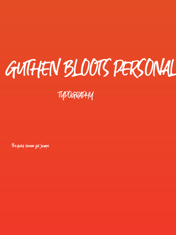 Guthen Bloots Personal Use Poster