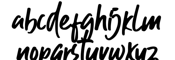 Guthen Bloots Personal Use Font LOWERCASE