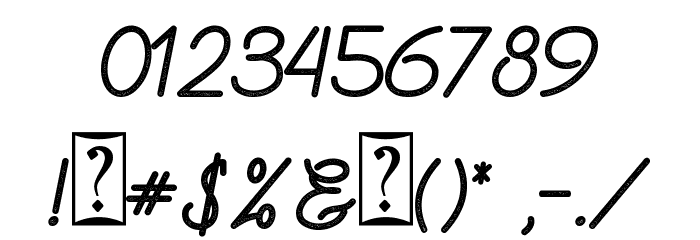 Guthers Textured_DEMO Font OTHER CHARS