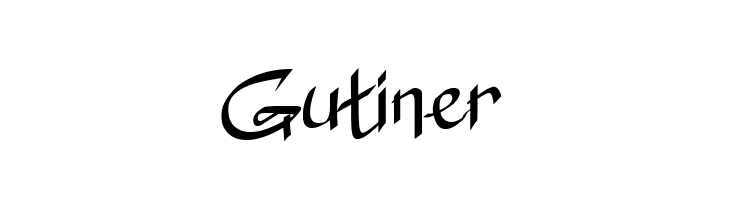 Gutiner  フリーフォントのダウンロード