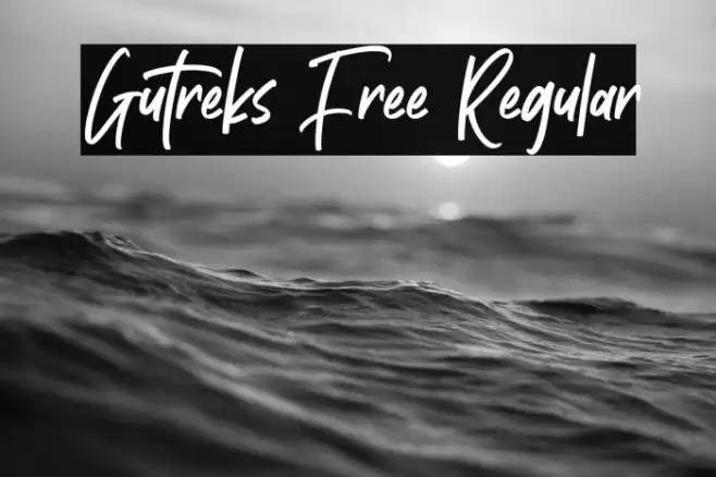 Gutreks Free Regular Font examples