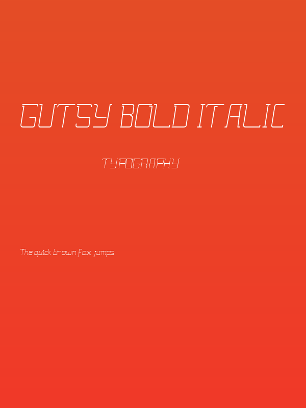 Gutsy Bold Italic Poster