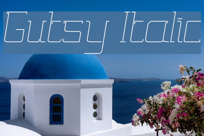 Gutsy Italic Font examples