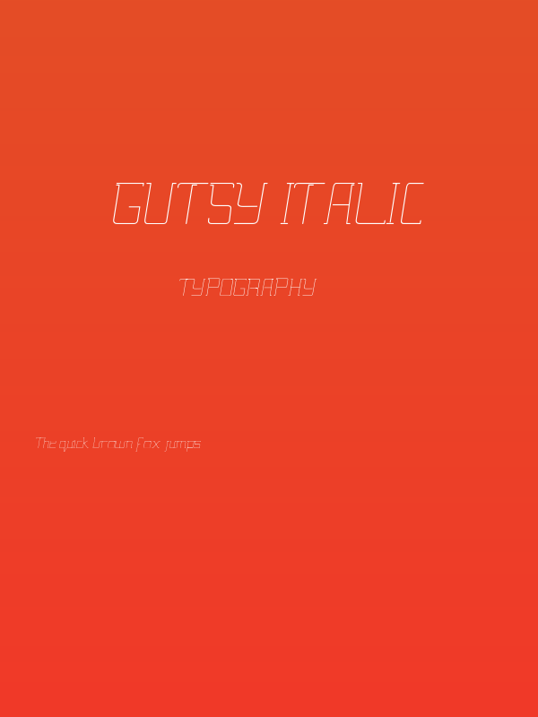 Gutsy Italic Poster