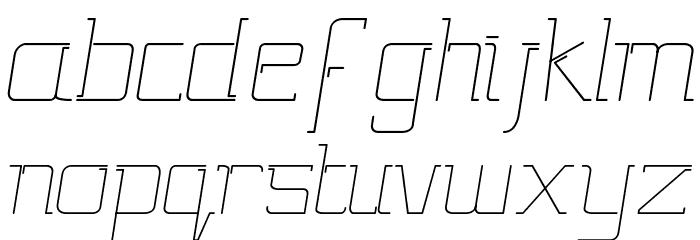 Gutsy Italic Font LOWERCASE
