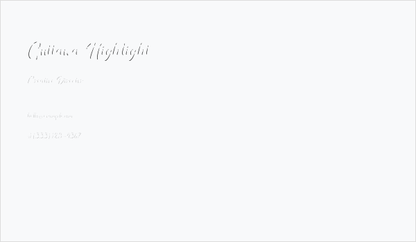 Guttawa Highlight Business Card