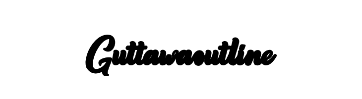 Guttawa outline  font caratteri gratis
