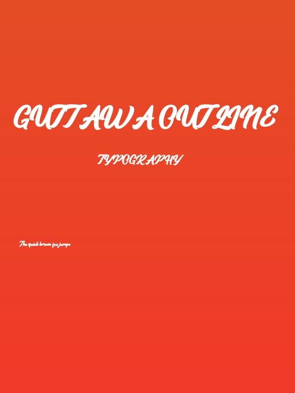 Guttawa outline Poster