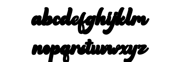 Guttawa outline Font LOWERCASE