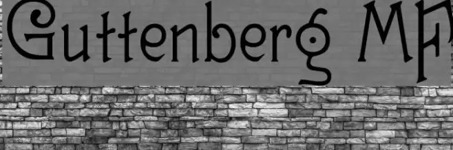 Guttenberg MF Font examples