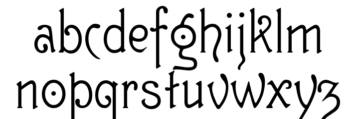 Guttenberg MF Font LOWERCASE