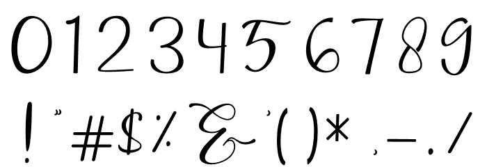 Guttenly Font OTHER CHARS