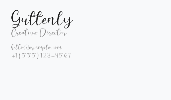 Guttenly Business Card