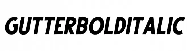 Gutter Bold Italic  免费字体下载