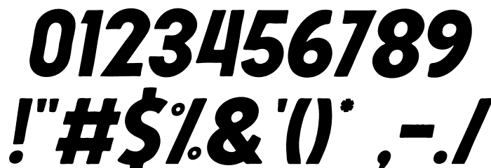 Gutter Bold Italic Font OTHER CHARS
