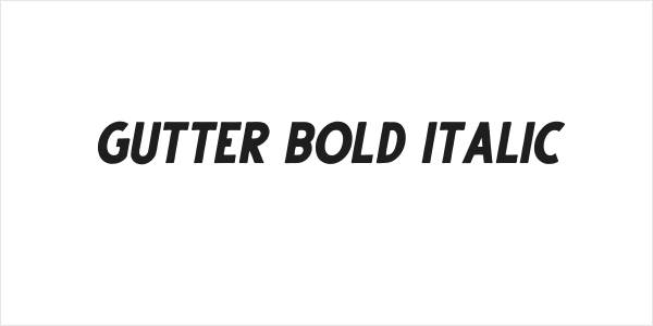 Gutter Bold Italic Logo