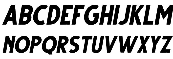 Gutter Bold Italic Font LOWERCASE