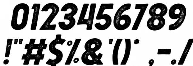 Gutter Italic Rust Font OTHER CHARS