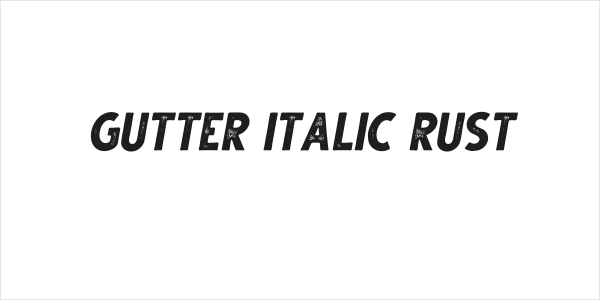Gutter Italic Rust Logo