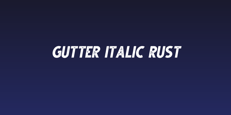 Gutter Italic Rust Social Header