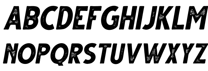 Gutter Italic Rust Font LOWERCASE
