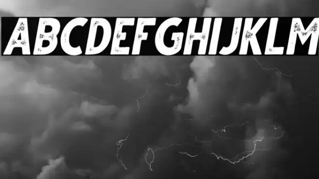 Gutter Italic Rust Font examples