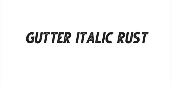 Gutter Italic Rust Logo