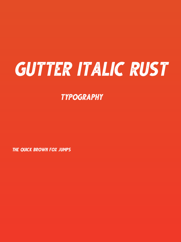 Gutter Italic Rust Poster