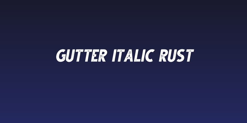 Gutter Italic Rust Social Header
