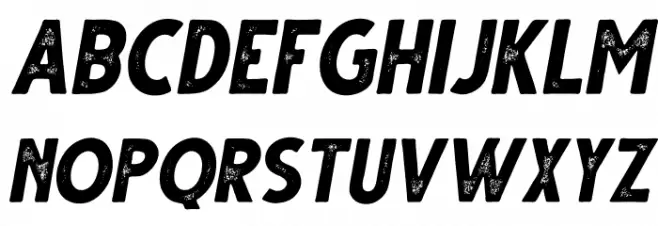 Gutter Italic Rust Font LOWERCASE