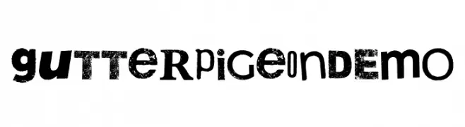 Gutter Pigeon DEMO  les polices de caractères gratuit tlcharger